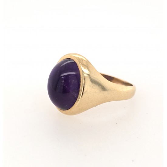Pre Owned 9ct Amethyst Signet Ring ZX939